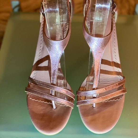 BCBG Metallic Pink Strappy Sandal - Picture 6 of 8